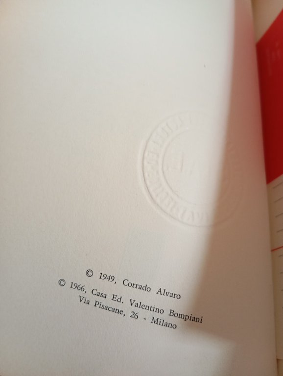 Lunga notte di Medea, Corrado Alvaro, Bompiani, 1966