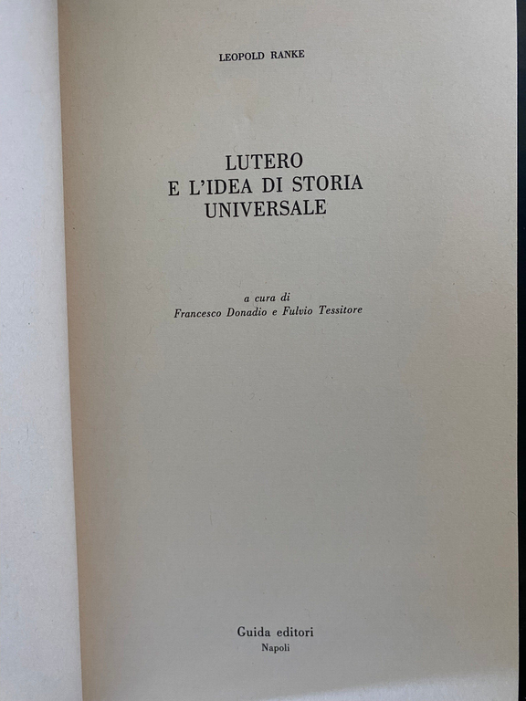 Lutero e l'idea di storia universale, Leopold Ranke, Guida, 1986 | Immagine Gallery 16