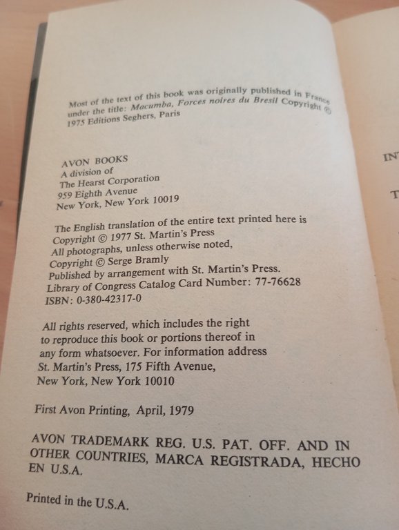 Macumba. The teching of Maria-José, mothers of the Gods, Sege …