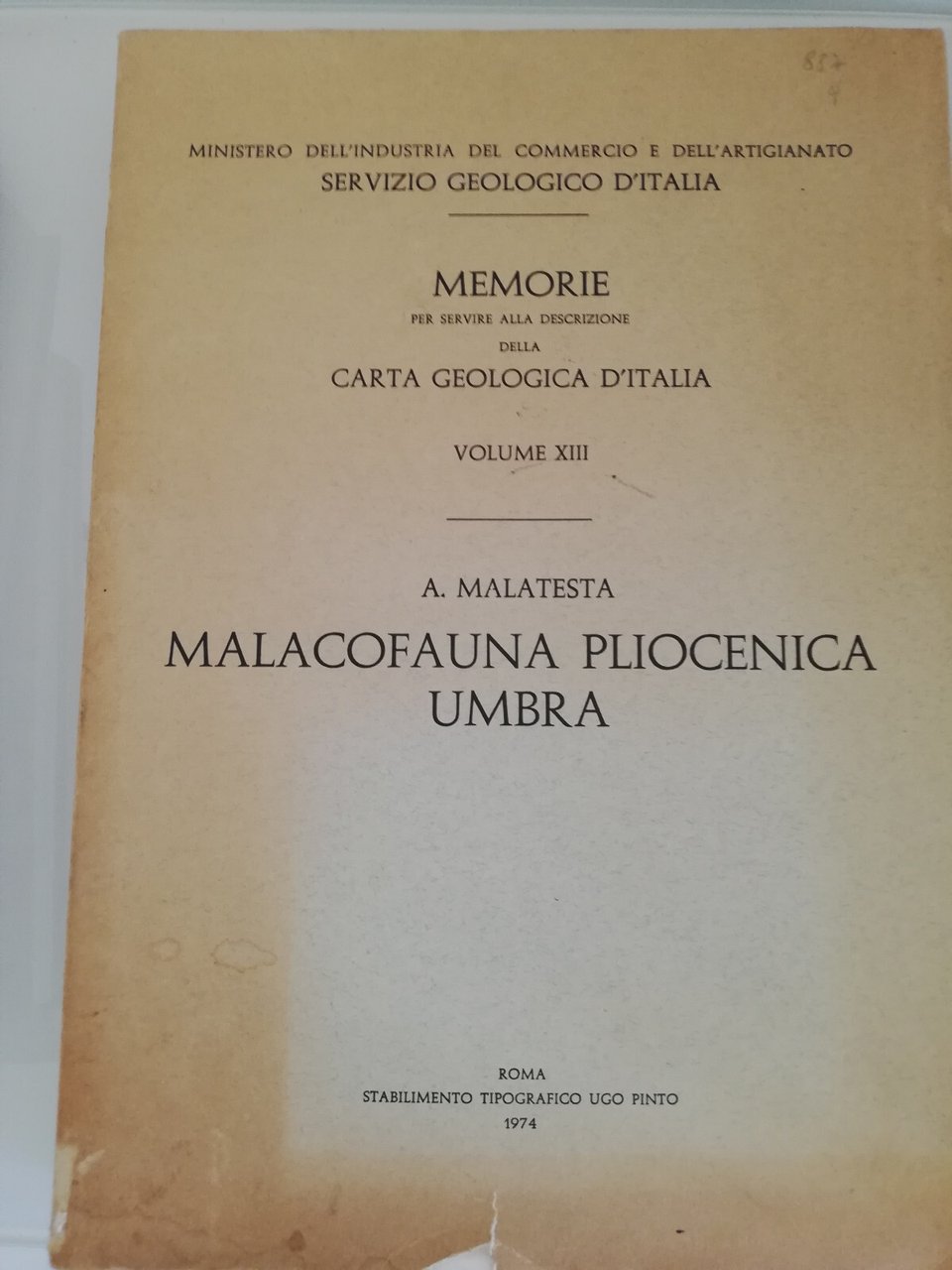 Malacofauna pliocenica umbra, A. Malatesta, 1974, Ugo Pinto | Immagine principale