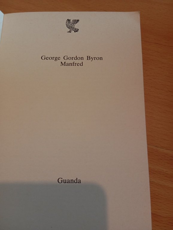 Manfred, George Gordon Byron, Guanda, 1984