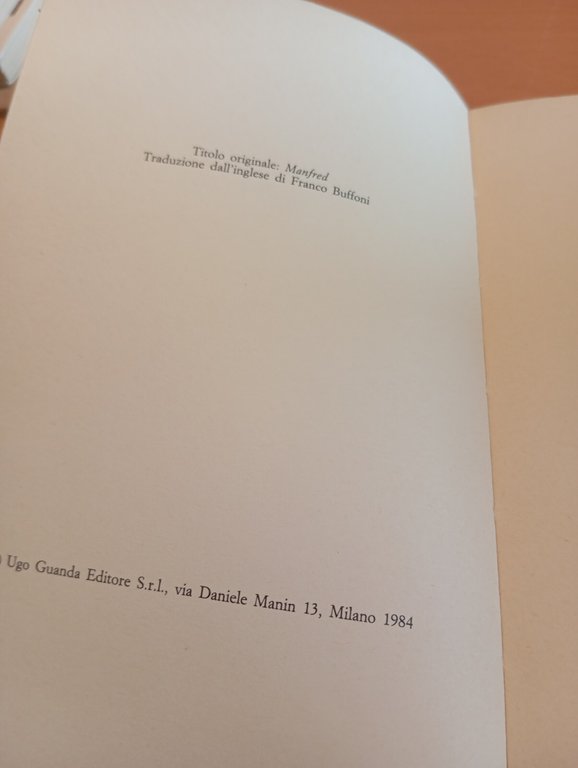 Manfred, George Gordon Byron, Guanda, 1984