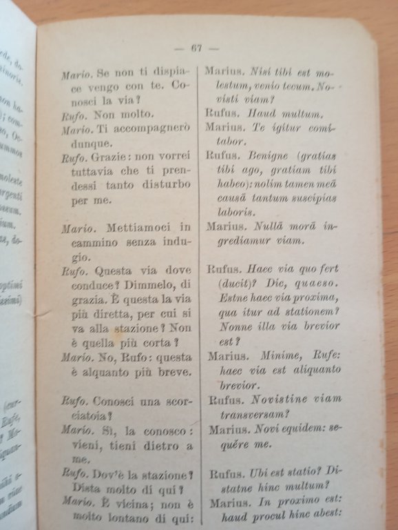 Manuale di conversazione latina, Ottavio Tempini, SEI, 1937