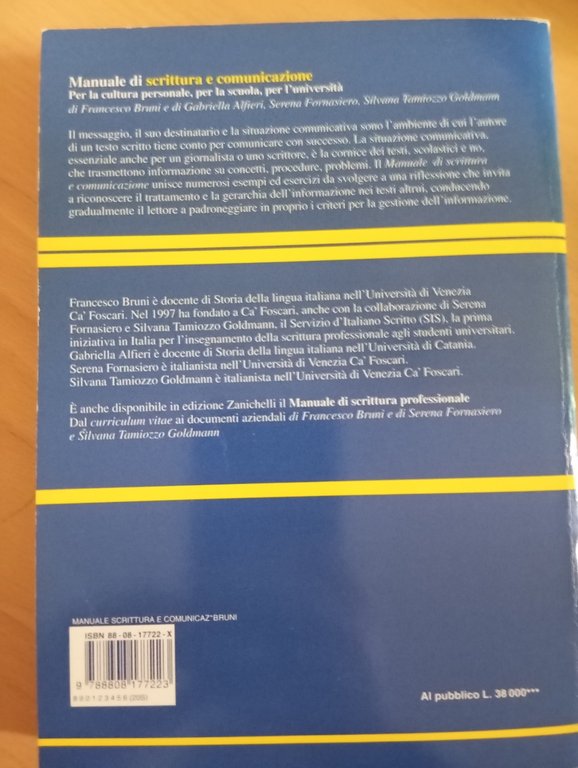 Manuale di scrittura & comunicazione, Bruni Alfieri Fornasiero, Zanichelli, 1997