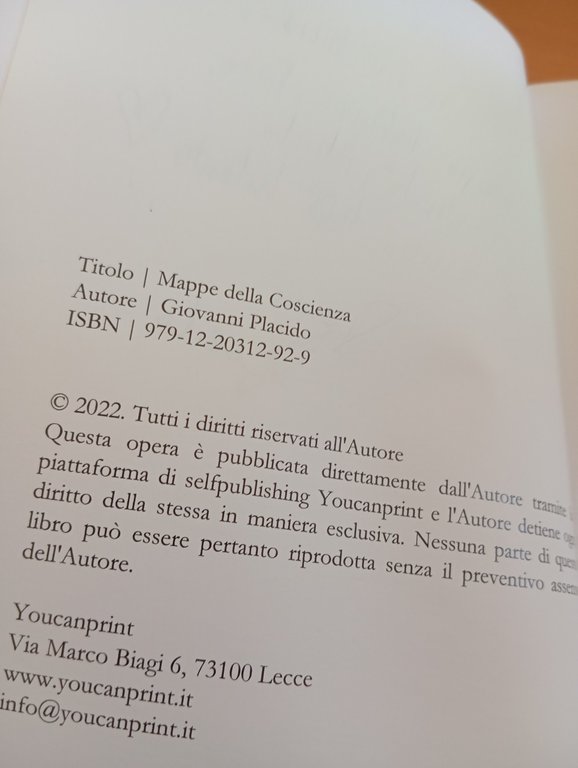 Mappe della coscienza, Giovanni Placido, Eleusi Edizioni, 2022