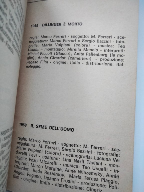 Marco Ferreri, Morando Morandini, Edizioni AIACE, 1970