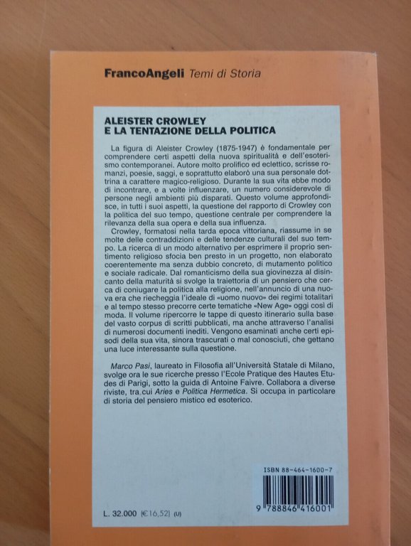 Marco Pasi, Aleister Crowley e la tentazione della politica 1999, …