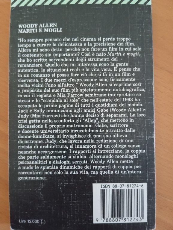 Mariti e mogli, Woody Allen, Feltrinelli, 1994 | Immagine Gallery 7