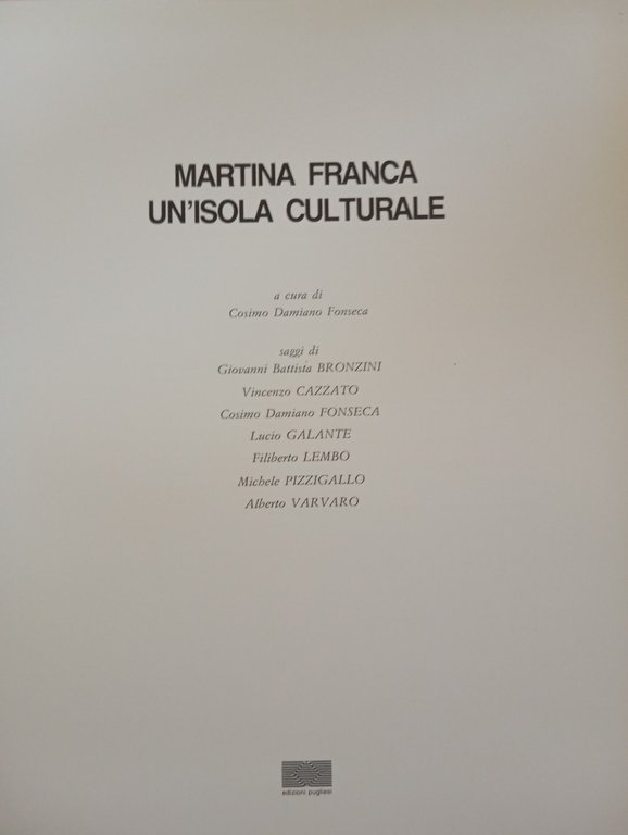 Martina Franca. Un'isola culturale, Cosimo Damiano Fonseca, 1998 | Immagine Gallery 7
