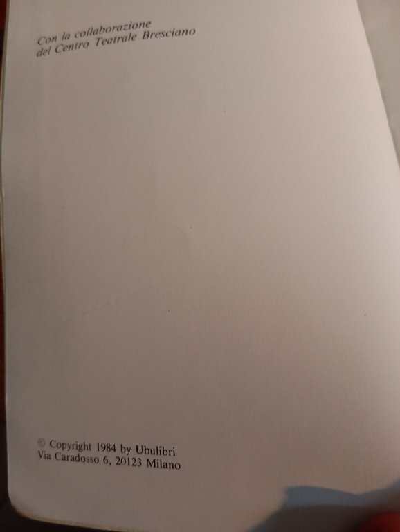 Massimo Castri, Ibsen postborghese, E. Capriolo, Ubulibri, 1984