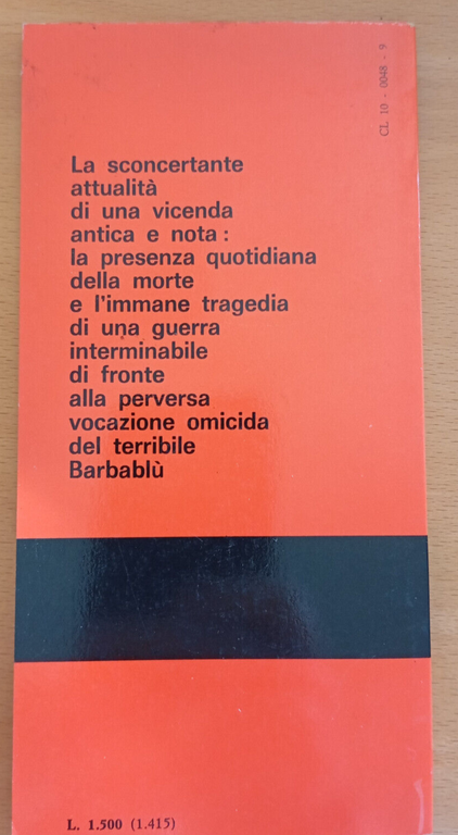 Massimo Dursi, Barbablù, Marsilio, 1973