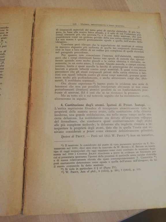 Materia irraggiamento e fisica quantica, Paolo Straneo, Hoepli, 1947