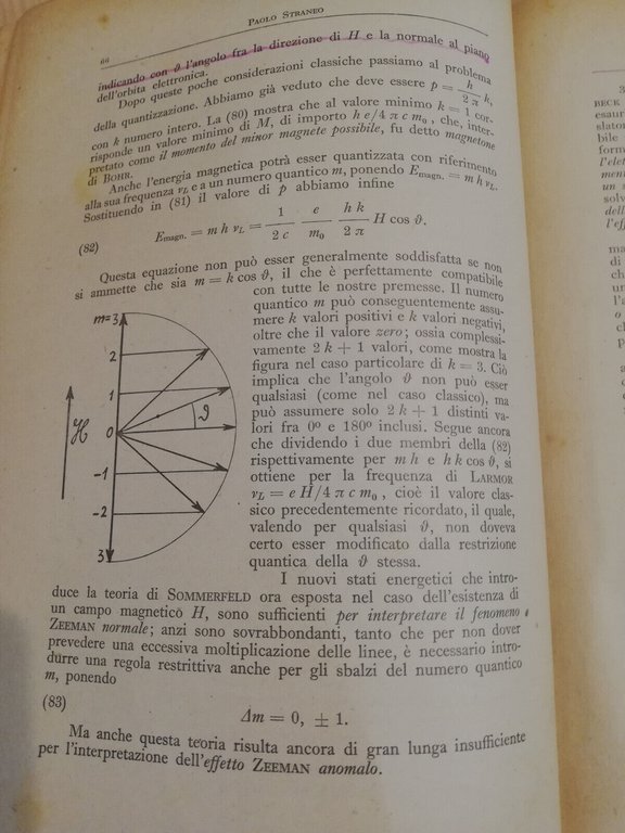 Materia irraggiamento e fisica quantica, Paolo Straneo, Hoepli, 1947