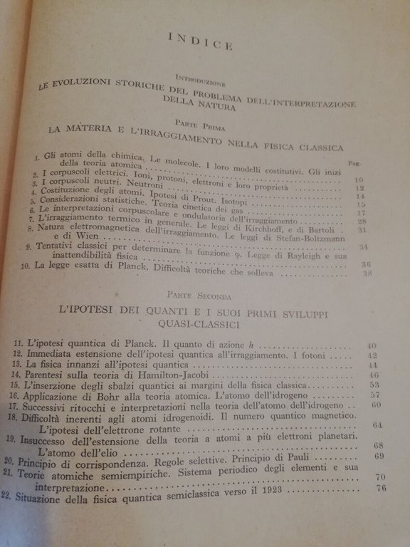 Materia irraggiamento e fisica quantica, Paolo Straneo, Hoepli, 1947