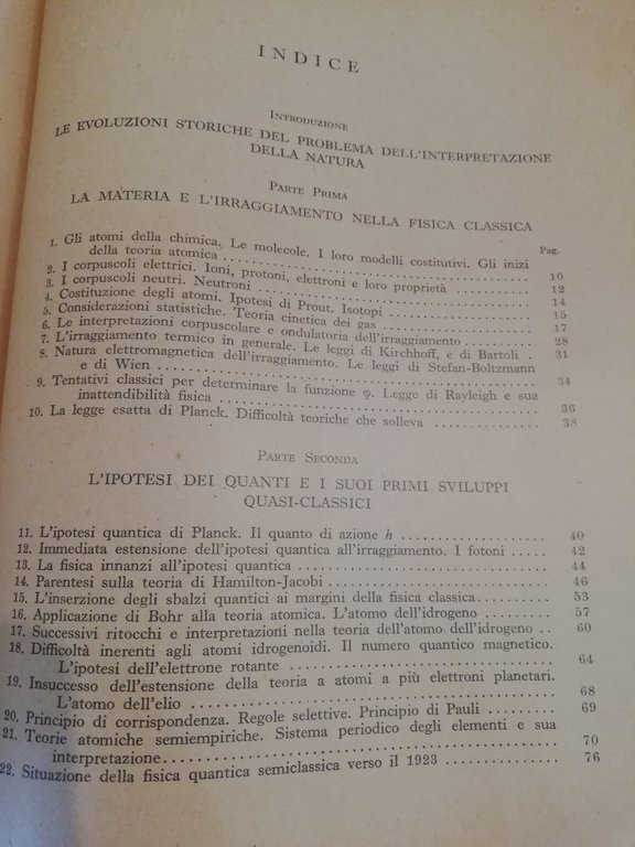 Materia irraggiamento e fisica quantica, Paolo Straneo, Hoepli, 1947