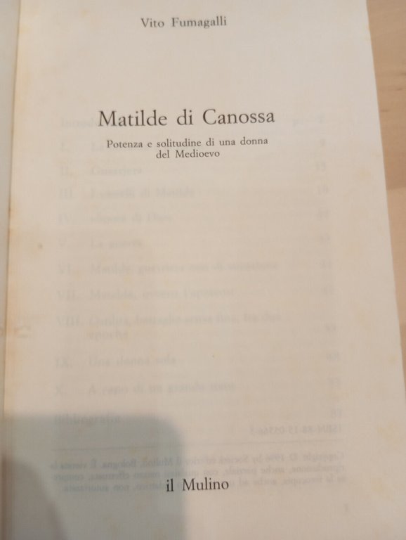 Matilde di Canossa, Vito Fumagalli, Il Mulino, 1996