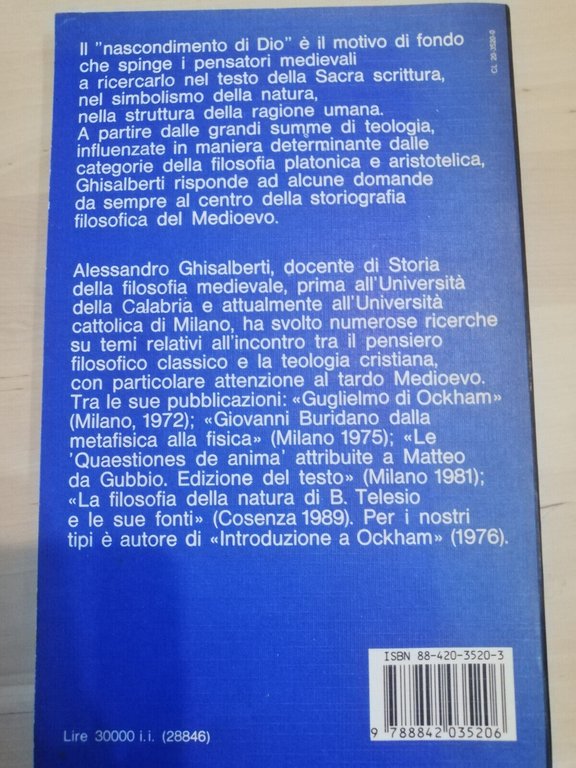 Medioevo teologico, Alessandro Ghisalberti, Laterza, 1990