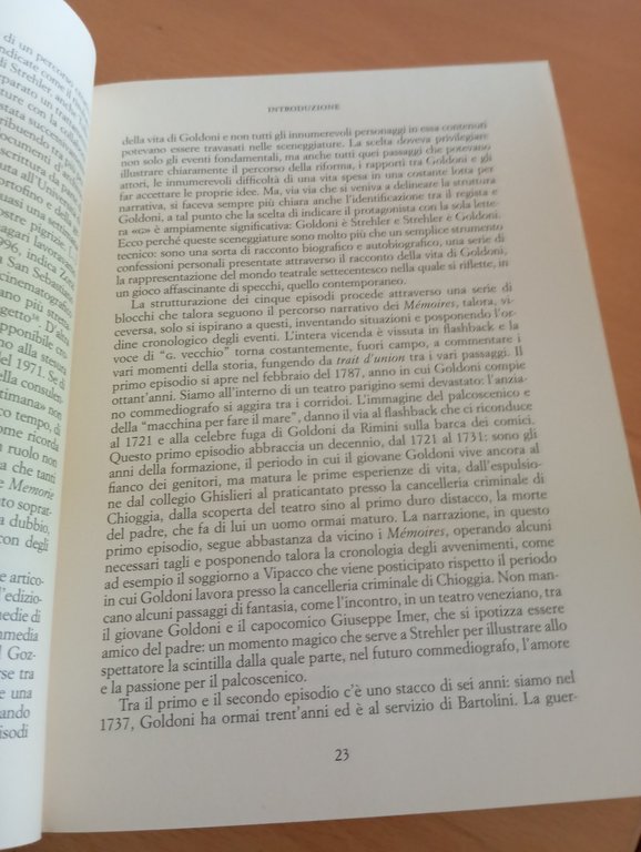 Memories, Giorgio Strehler, Sceneggiature sulla vita di Goldoni, Marsilio, 2013