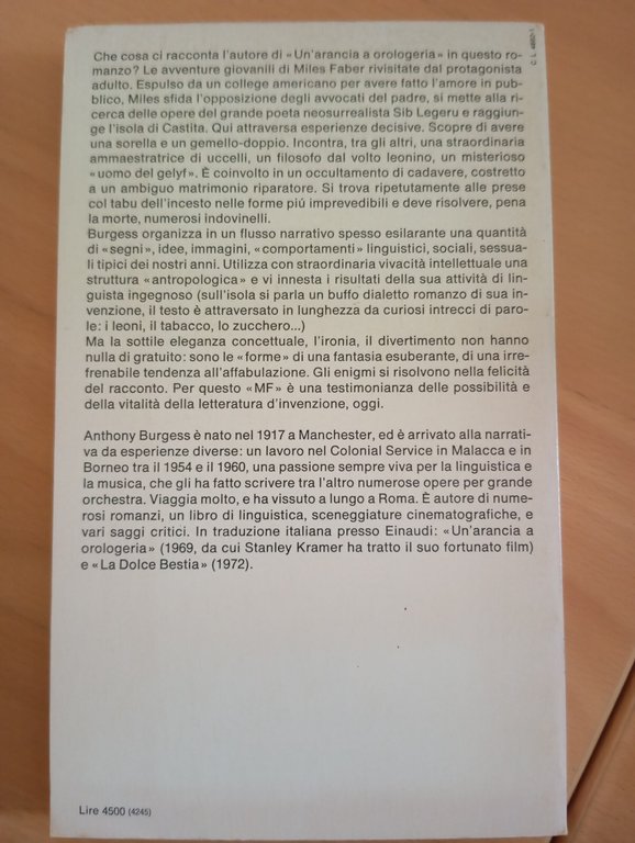 MF, Anthony Burgess, Einaudi, 1977 | Immagine Gallery 8