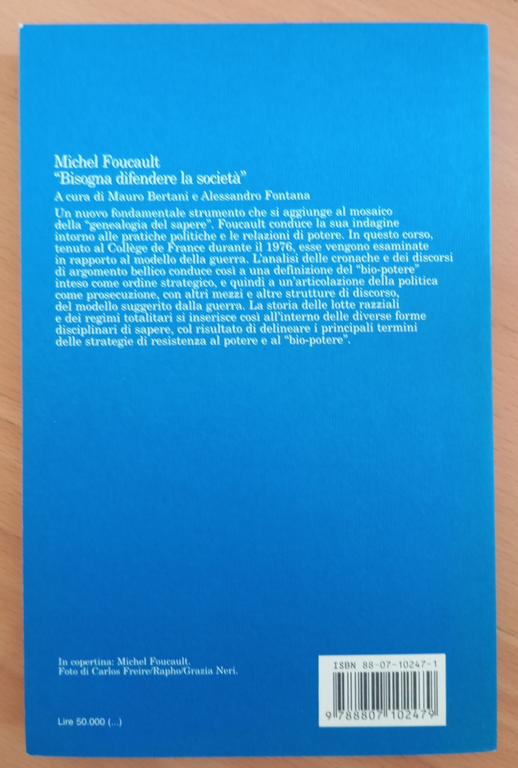 Michel Foucault, Bisogna difendere la società, Feltrinelli, 1998 | Immagine Gallery 5