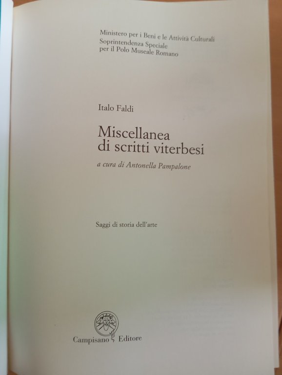 Miscellanea di scritti viterbesi, Italo Faldi, Campisano Editore, 2007 | Immagine Gallery 6
