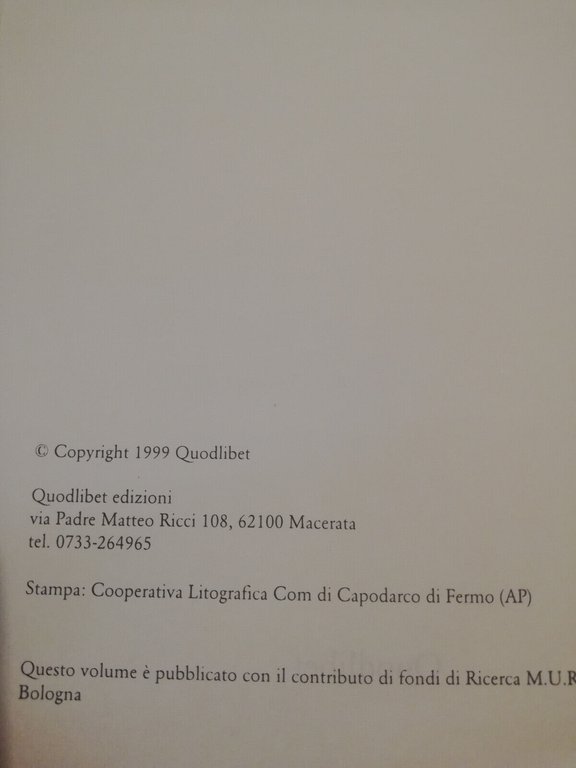 Misurare l'anima. Filosofia e psicofisica, Riccardo Martinelli, Quodlibet, 1999