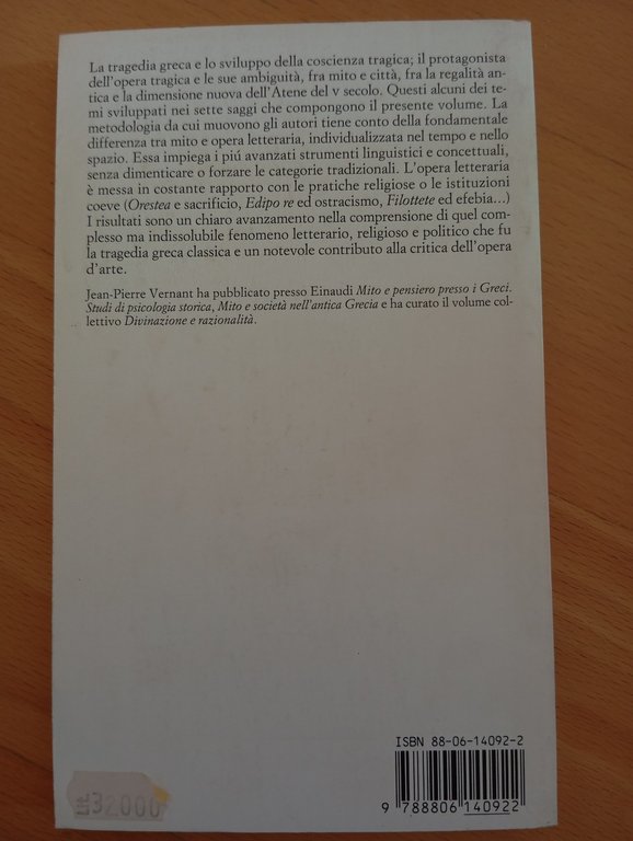 Mito e tragedia nell'antica Grecia, Venrnant e Vidal-Naquet, Einaudi, 1976