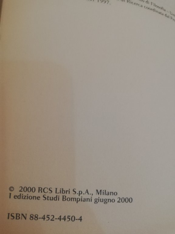 Modi dell'oggettività, Gabriele Usberti (a cura), Bompiani, 2000