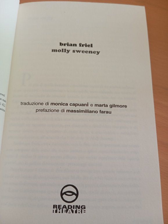 Molly Sweeney Brian Friel Oliver Sacks, Vedere e non vedere … | Immagine Gallery 12