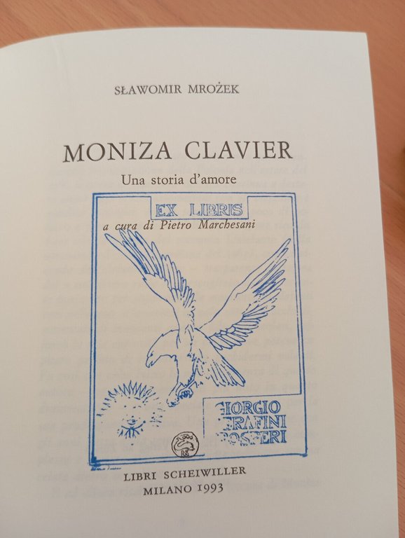 Moniza clavier, Slawomir Mrozek, Scheiwiller, 1993, fuori catalogo