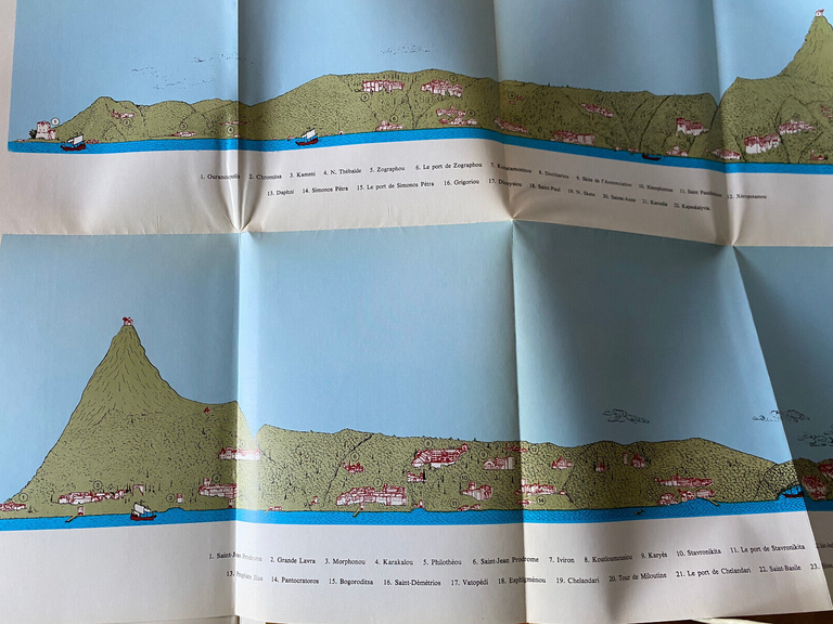 Mont Athos, Guide Illustré monasteres, 1980, in francese