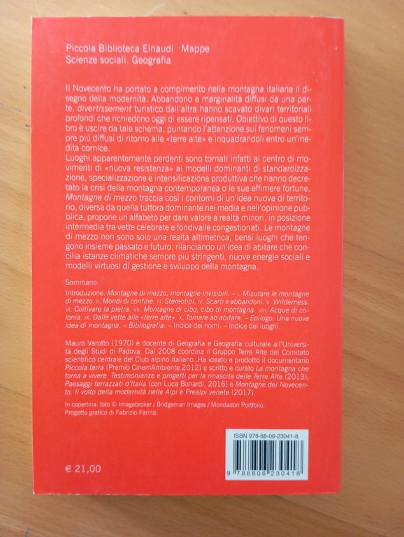 montagne di mezzo, una nuova geografia, Mauro Varotto, Einaudi, 2020