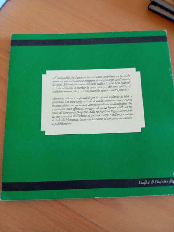 Monte Santo Sabino, Un'esperienza interdisciplinare, Giovanna Alvino, 1998