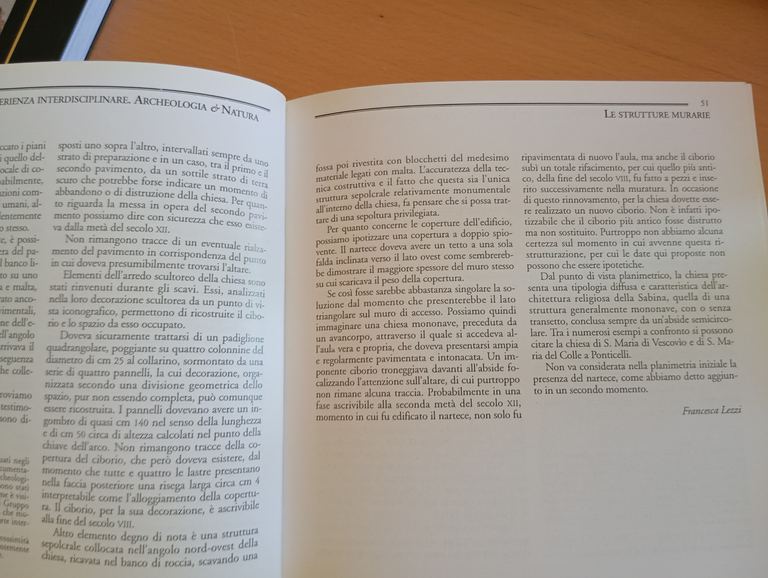 Monte Santo Sabino, Un'esperienza interdisciplinare, Giovanna Alvino, 1998