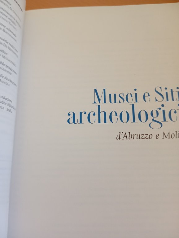 Musei e siti archeologici d'Abruzzo e Molise, 2001