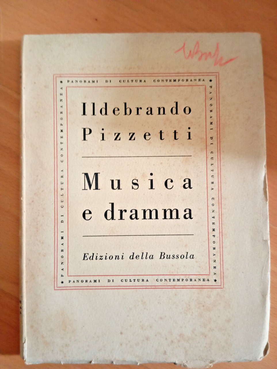 Musica e dramma, Ildebrando Pizzetti, Edizioni della bussola