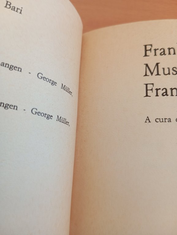 Musik Franziska, Frank Wedekind, De Donato, 1980