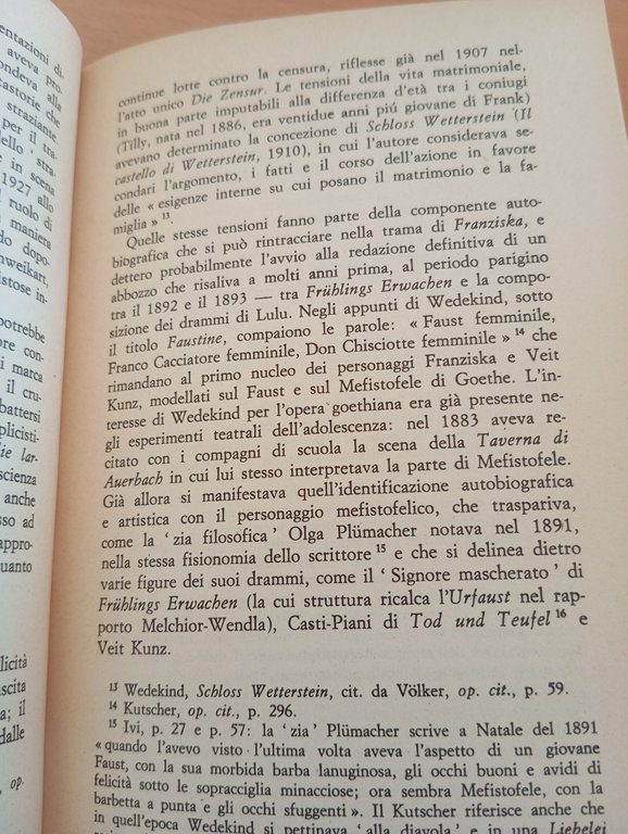 Musik Franziska, Frank Wedekind, De Donato, 1980