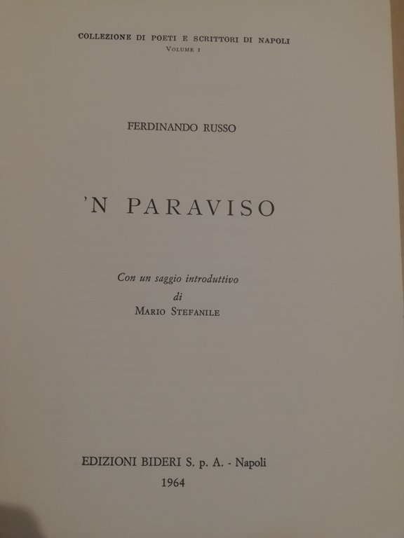 'N Paraviso, Ferdinando Russo, Bideri , 1964 | Immagine Gallery 8