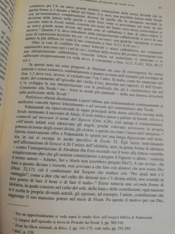 Nahmanide esegeta e cabbalista, Moshe Idel - Mauro Perani, Giuntina, …