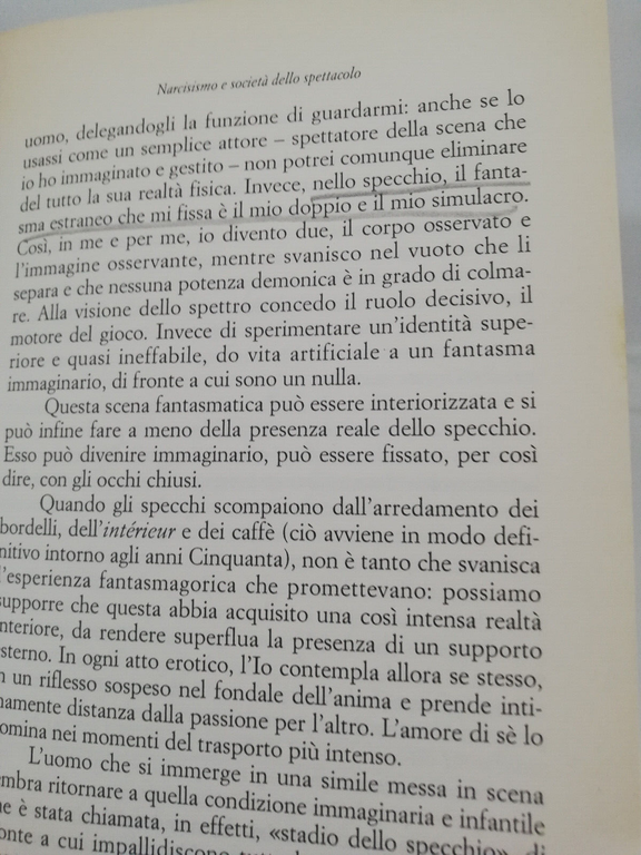 Narcisismo e società dello spettacolo, Mario Pezzella, 1996, ManifestoLibri