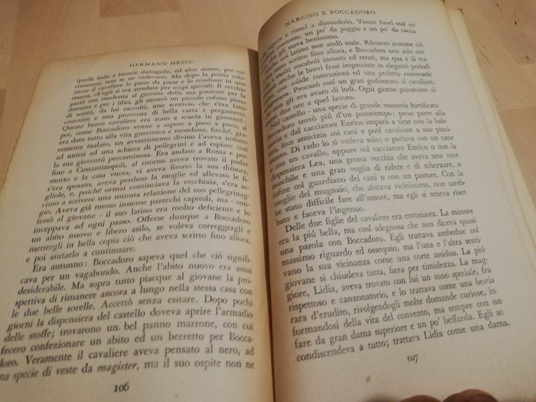Narciso e Boccadoro, Hermann Hesse, edizione 1947, Medusa, per collezionisti