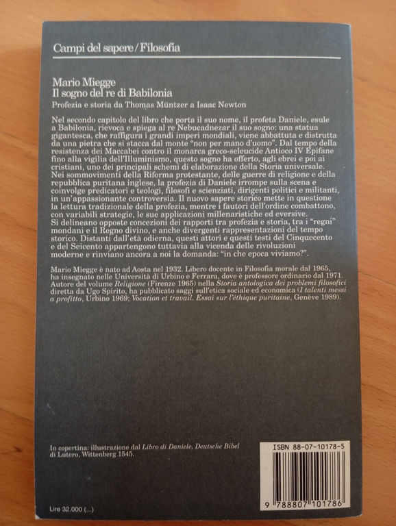 Il sogno del re di Babilonia, Mario Miegge, Feltrinelli, 1995 | Immagine Gallery 5