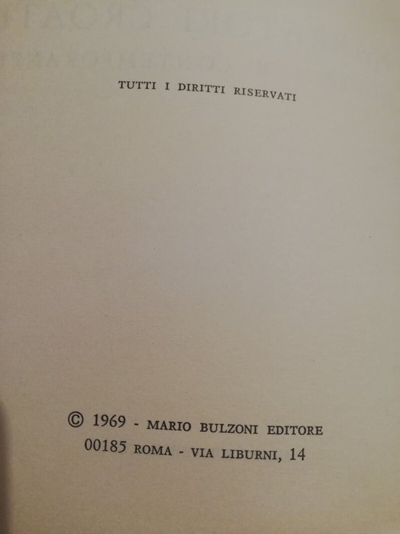 Narratori croati. Moderni e contemporanei, Franjo Trograncic, 1969, Bulzoni