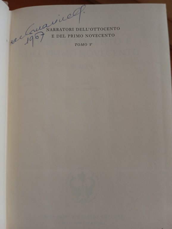 Narratori dell'Ottocento e del primo Novecento, Borlenghi, Ricciardi, 5 tomi | Immagine Gallery 6