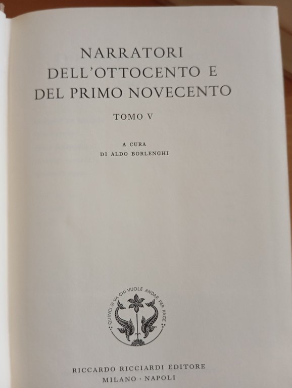 Narratori dell'Ottocento e del primo Novecento, Borlenghi, Ricciardi, 5 tomi | Immagine Gallery 7