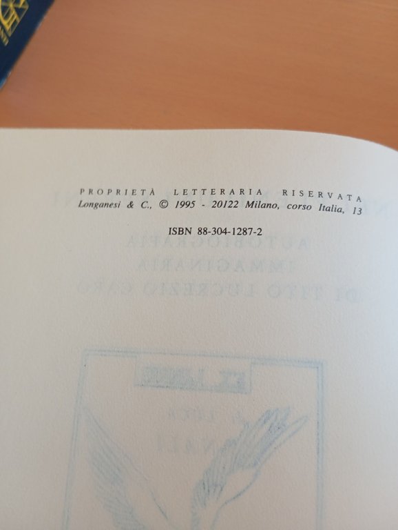 Nei pleniluni sereni Autobiografia Tito Lucrezio Caro Luca Canali Longanesi …