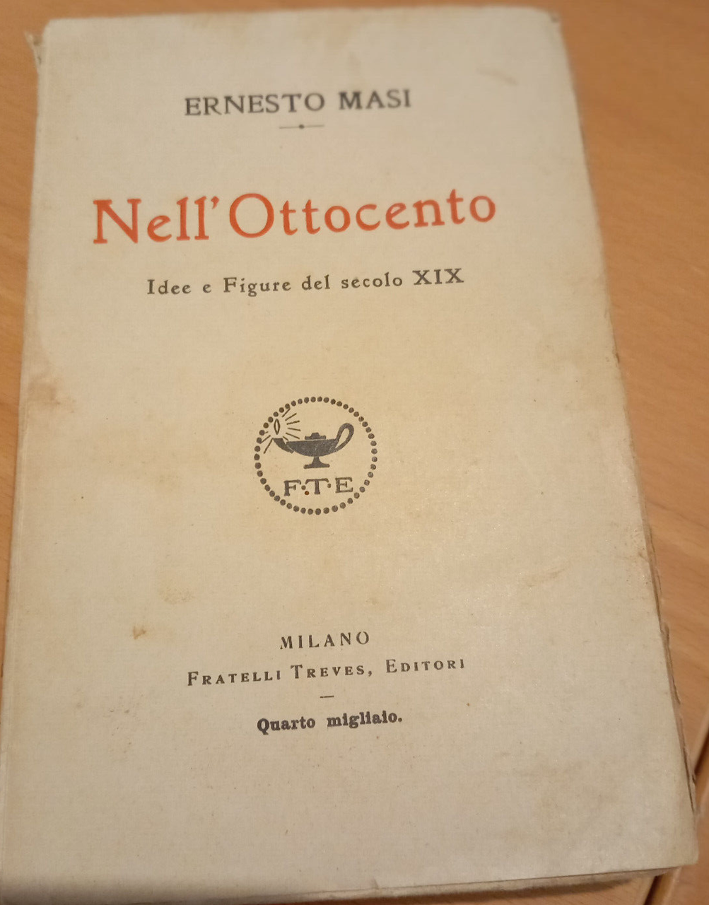 Nell'ottocento, Ernesto Masi, Treves, 1918