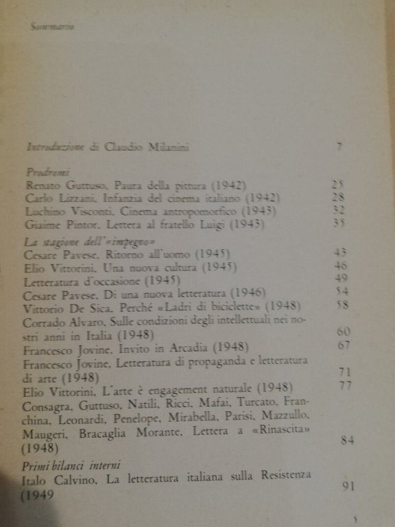 Neorealismmo poetiche e polemiche, Claudio Milanini aavv , Il Saggiatore, …