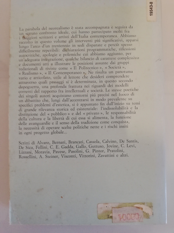 Neorealismo poetiche e polemiche, Claudio Milanini (a cura) 1980, Il …